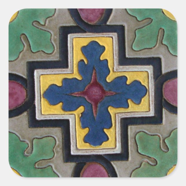 Adesivo Quadrado Azulejo Vintage (Frente)