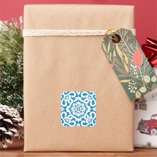 Adesivo Quadrado Azulejos azuis portugueses 1 (Feriado)