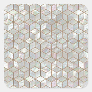 Adesivo Quadrado Azulejos da madrepérola