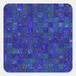 Adesivo Quadrado Azulejos de Banho Azul