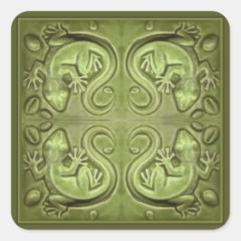Adesivo Quadrado Azulejos Fortune Lizard Stickers
