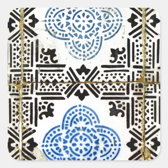 Adesivo Quadrado Azulejos, Portuguese Tiles (Frente)