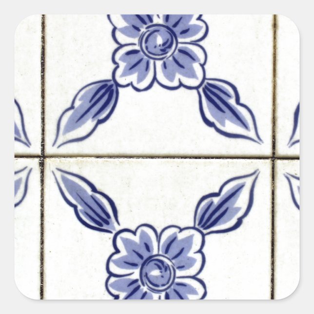Adesivo Quadrado Azulejos, Portuguese Tiles (Frente)