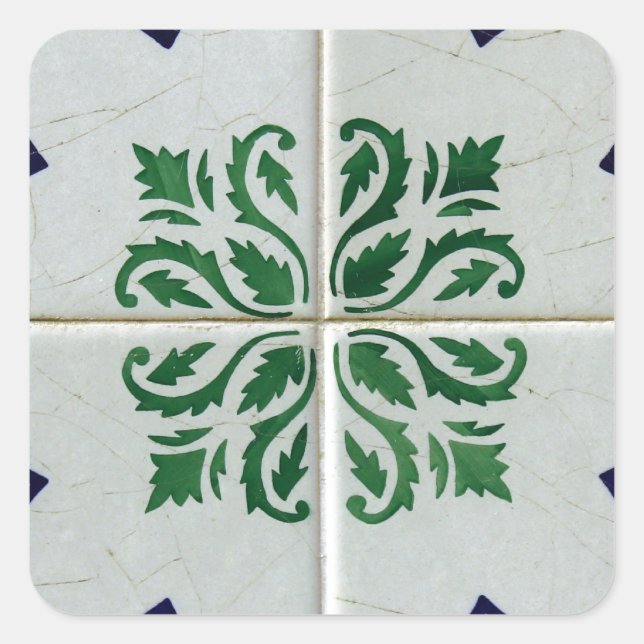 Adesivo Quadrado Azulejos, Portuguese Tiles (Frente)