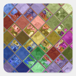 Adesivo Quadrado Azulejos Sparkle Arte Mosaica