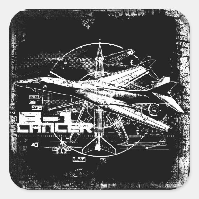 Adesivo Quadrado B-1 Palhetas quadradas (Frente)