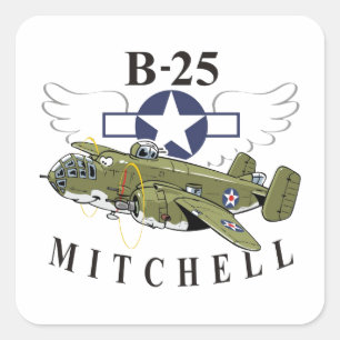 Adesivo Quadrado B-25 Mitchell