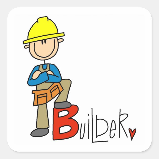 Adesivo Quadrado B é para Construtor (Frente)