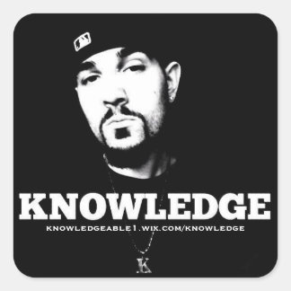 Adesivo Quadrado B&W Knowledge Sticker