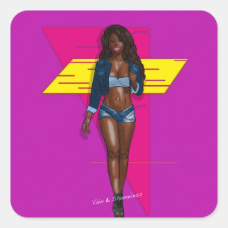 Adesivo Quadrado Babe in blue jeans
