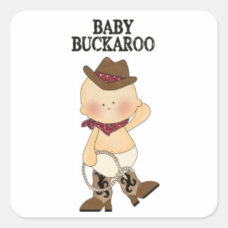 Adesivo Quadrado Baby Buckaroo Stickers
