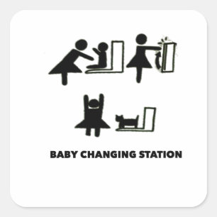 Adesivo Quadrado Baby Changstation T-Shirt Classic Round Stick