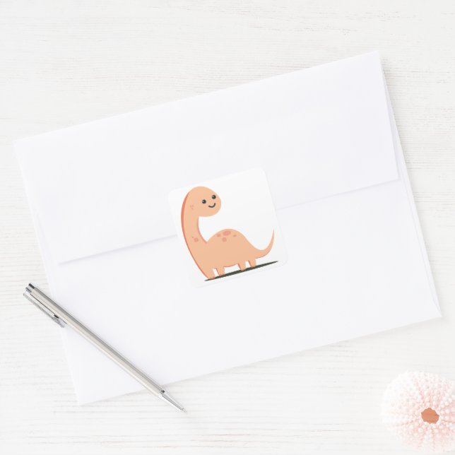 Adesivo Quadrado Baby Dino (Envelope)