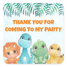 Baby Dinosaur Party Favor Stickers