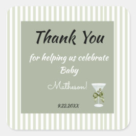 Adesivo Quadrado Baby Martini 'tini-one'