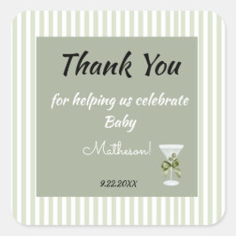 Adesivo Quadrado Baby Martini 'tini-um'