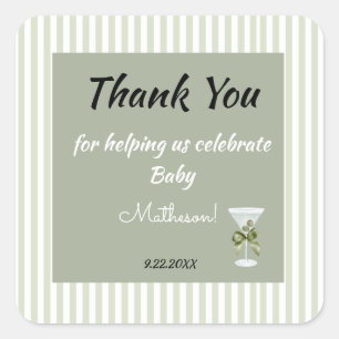 Adesivo Quadrado Baby Martini 'tini-um'