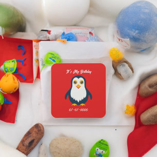 Adesivo Quadrado Baby Penguin