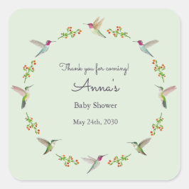 Adesivo Quadrado Baby Shower