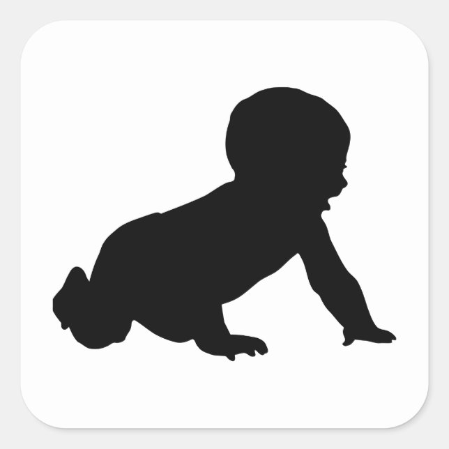 Adesivo Quadrado Baby Silhouette (Frente)