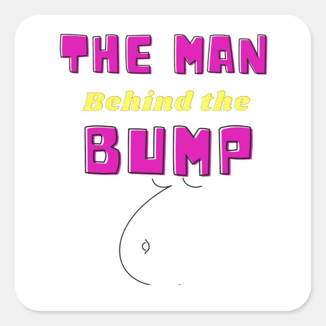 Adesivo Quadrado Babyshower Gifts for him Baby Announcement Gift  (Frente)