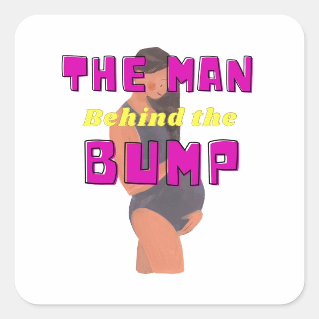 Adesivo Quadrado Babyshower Gifts for him Baby Announcement Gift (Frente)