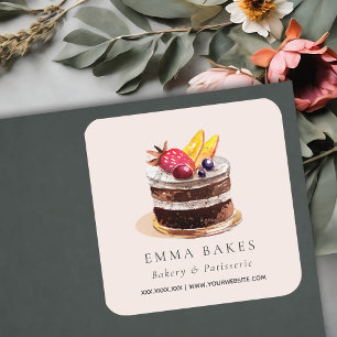 ADESIVO QUADRADO BACIA DE CUPCAKES DE GOLPE FLORAL DE FRUTA NEGRO