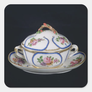 Adesivo Quadrado Bacia de Sevres e placa, 1764