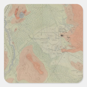 Adesivo Quadrado Bacia do geyser de Firehole