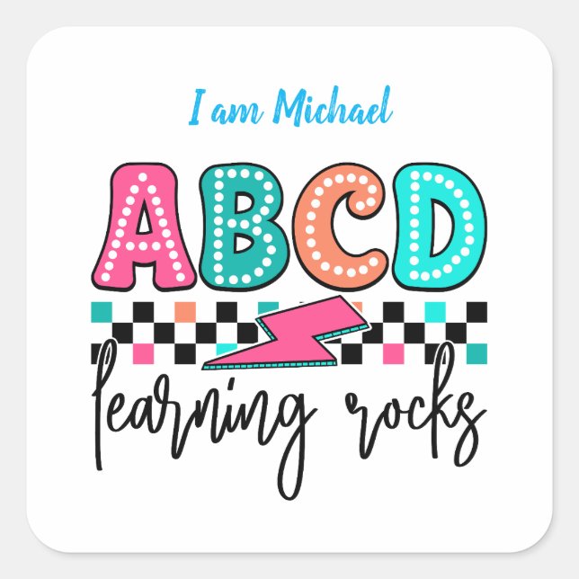 Adesivo Quadrado Back to School (Frente)