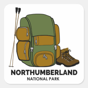 Adesivo Quadrado Backpack Nacional do Northumberland