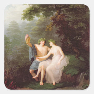 Adesivo Quadrado Baco e Ariadne