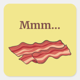 Adesivo Quadrado Bacon Engraçado
