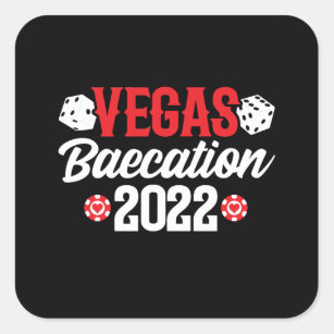 Adesivo Quadrado Baecação de Vegas 2022 - Folha de Casais