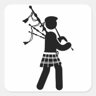 Adesivo Quadrado Bagpiper