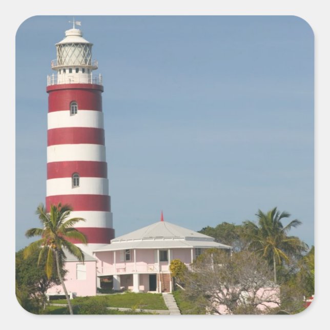 Adesivo Quadrado BAHAMAS, Abacos, Gaios Loyalistas, Gaivota Elbow,  (Frente)