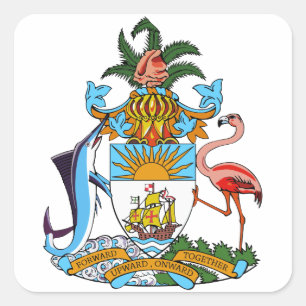 Adesivo Quadrado bahamas emblem
