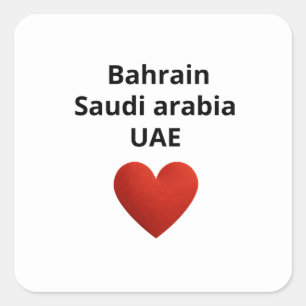 Adesivo Quadrado Bahrein Arábia Saudita Emirados Árabes Unidos Golf