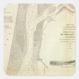 Adesivo Quadrado Baía de Humboldt, Califórnia