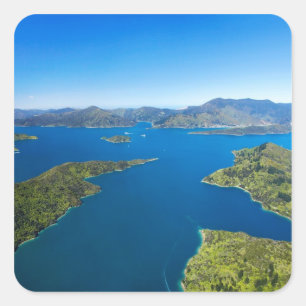 Adesivo Quadrado Baía de Torea, rainha Charlotte Sound, Marlboroug