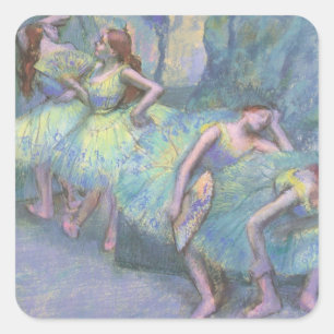 Adesivo Quadrado Bailarinas nos Bastidores por Edgar Degas