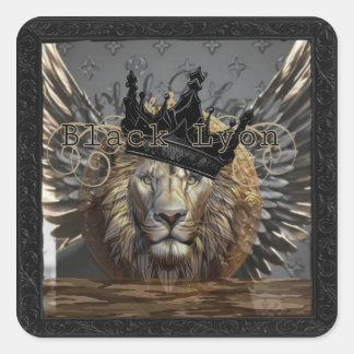 Adesivo Quadrado baixo Black Lyon