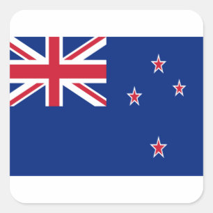 Adesivo Quadrado Baixo custo! Bandeira de Nova Zelândia