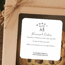 Adesivo Quadrado Baking Mixer Minimalist Bakery Ingredient Product