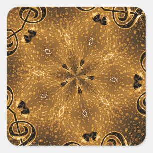 Adesivo Quadrado Balançando o, ouro Moments#2_