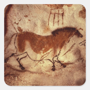 Adesivo Quadrado Balance a pintura de um cavalo, c.17000 BC