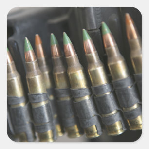 Adesivo Quadrado Balas cercadas para um wea automático do pelotão