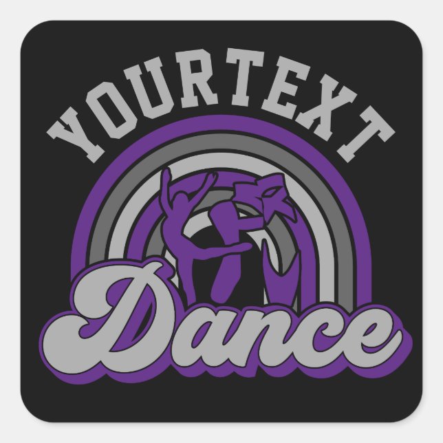 Adesivo Quadrado Balé Dancer ADD TEXT Classic Dance Executor (Frente)