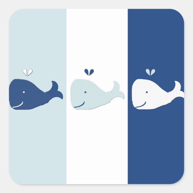 Adesivo Quadrado Baleia (Frente)