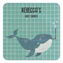 Baleia em chá de fraldas piscina